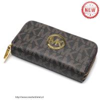 michael kors logo monogram groot koffie portefeuilles Tassen Schiphol x0etf166